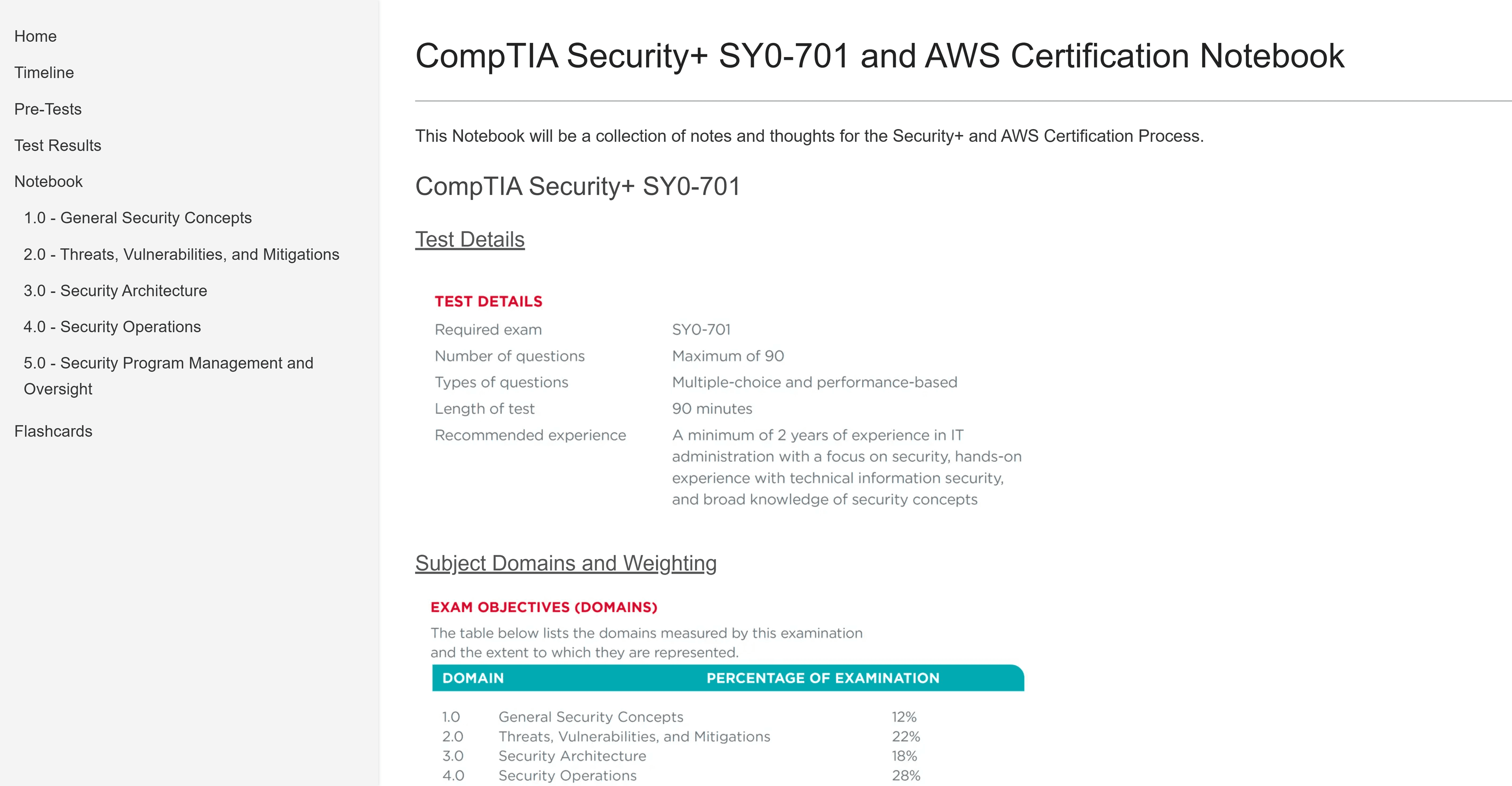 CompTIA Security+ SYO-701 Notebook